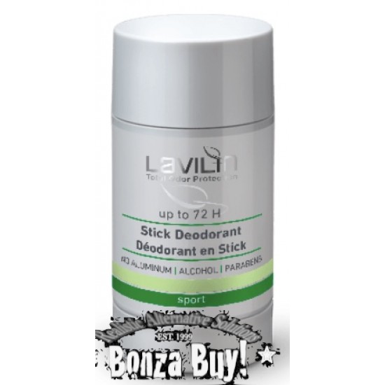 Lavilin 72 Hour SPORT SAFE Stick Deodorant - Aluminum, Alcohol, Paraban FREE Lavilin 72 Hour SPORT SAFE Stick Deodorant - Aluminum, Alcohol, Paraban FREE