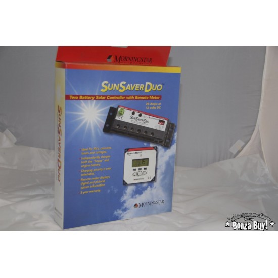25A 12v DUO SunSaver Two Battery regulator WITH REMOTE METER LCD 25A 12v DUO SunSaver Two Battery regulator WITH REMOTE METER LCD