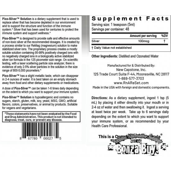 Dr Carolyn Dean’s Picometer Silver Solution - Better than colloidal - Immune Boost AntiBacterial Dr Carolyn Dean’s Picometer Silver Solution - Better than colloidal - Immune Boost AntiBacterial