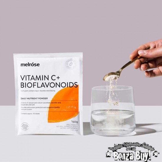 Melrose Vitamin C Powder with Bioflavinoids + Hesperidin 100g Sugar Gluten Free Vegan Melrose Vitamin C Powder with Bioflavinoids + Hesperidin 100g Sugar Gluten Free Vegan