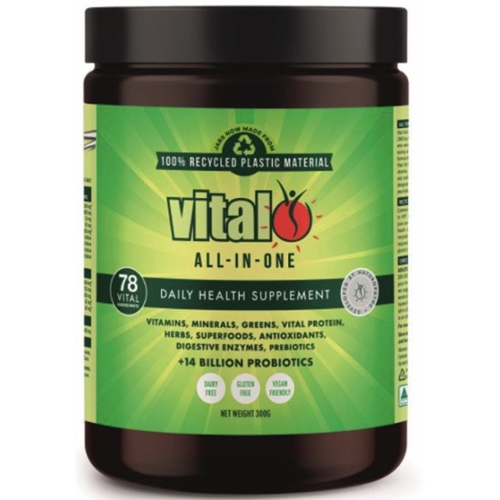Vital Greens Powder All in One Multi Vitamin Probiotic Daily Supplement 300g Vital Greens Powder All in One Multi Vitamin Probiotic Daily Supplement 300g