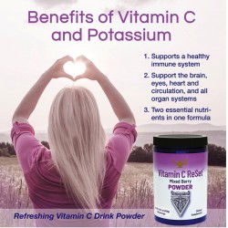 Dr Carolyn Dean’s Vitamin C powder Ascorbic acid + Potassium + berries acerola cherry 420g 60 servings